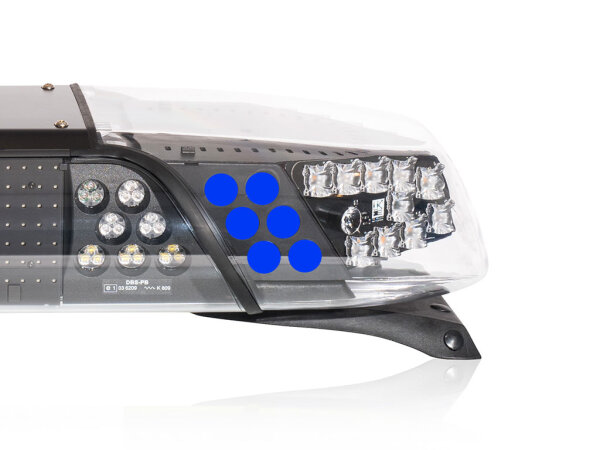 Zusatzblitzer vorne: blau